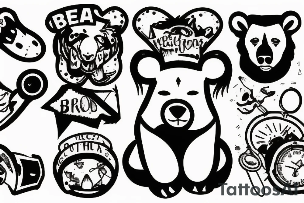 Bear with a bullet tattoo idea