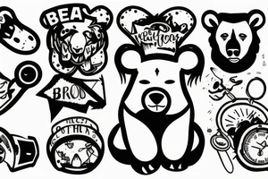 Bear with a bullet tattoo idea