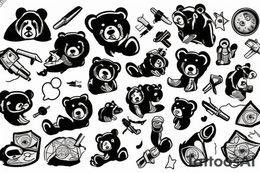 Bear with a bullet tattoo idea