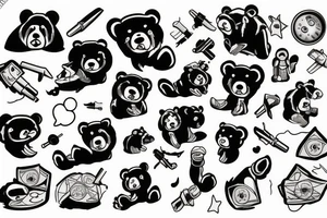 Bear with a bullet tattoo idea