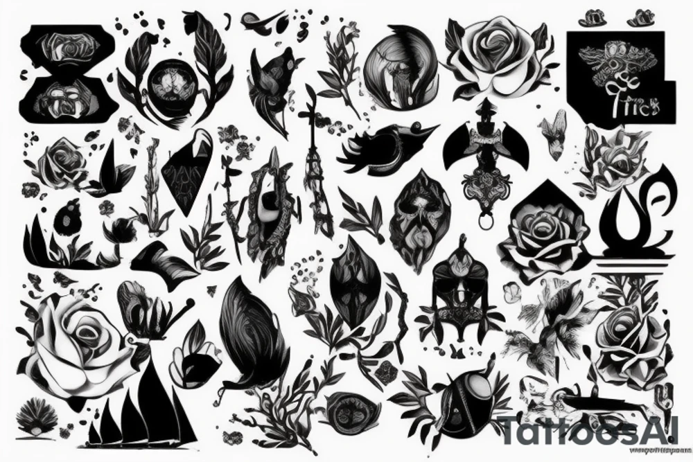 Мороженное в форме сердечка черепа tattoo idea Мороженное в форме сердечка черепа tattoo idea