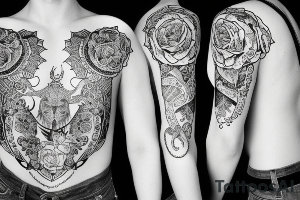 Мороженное в форме сердечка черепа tattoo idea Мороженное в форме сердечка черепа tattoo idea