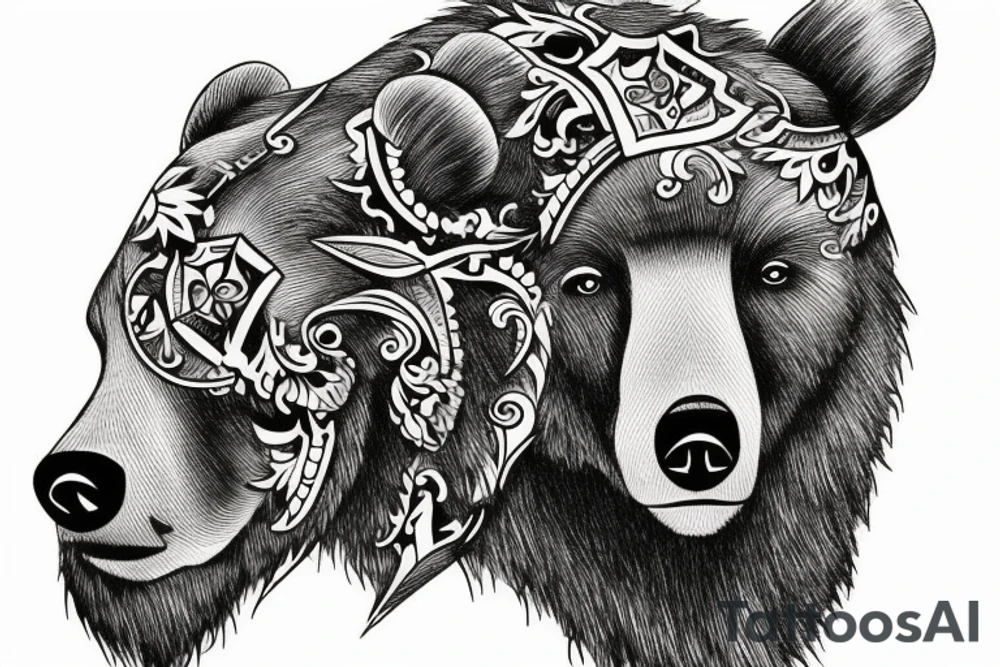 Bear with a bullet tattoo idea