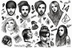 Тату в стиле Paramore tattoo idea