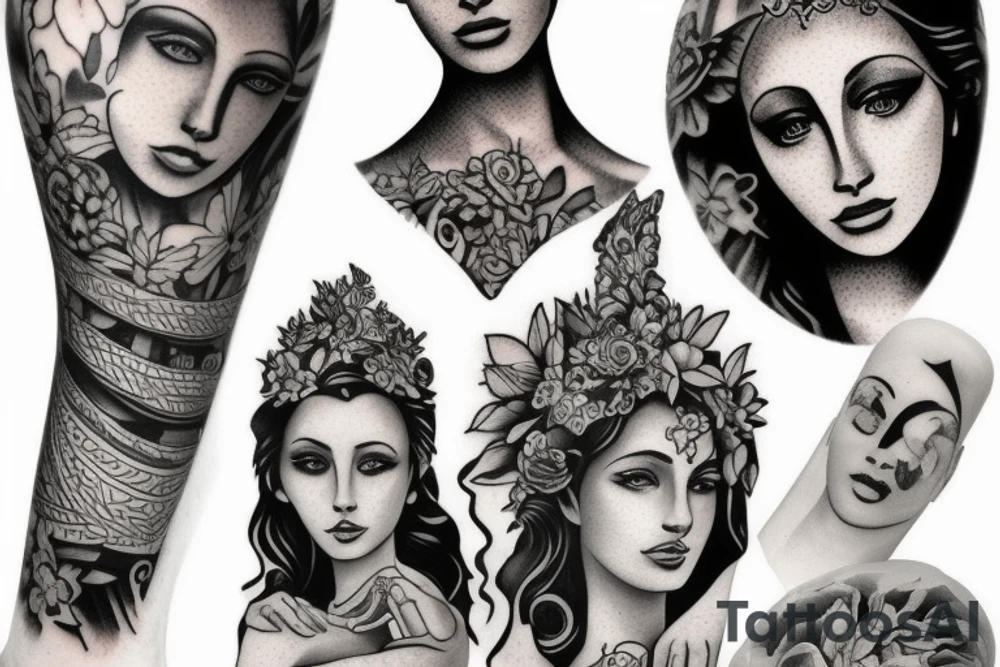 Femida statue tattoo idea