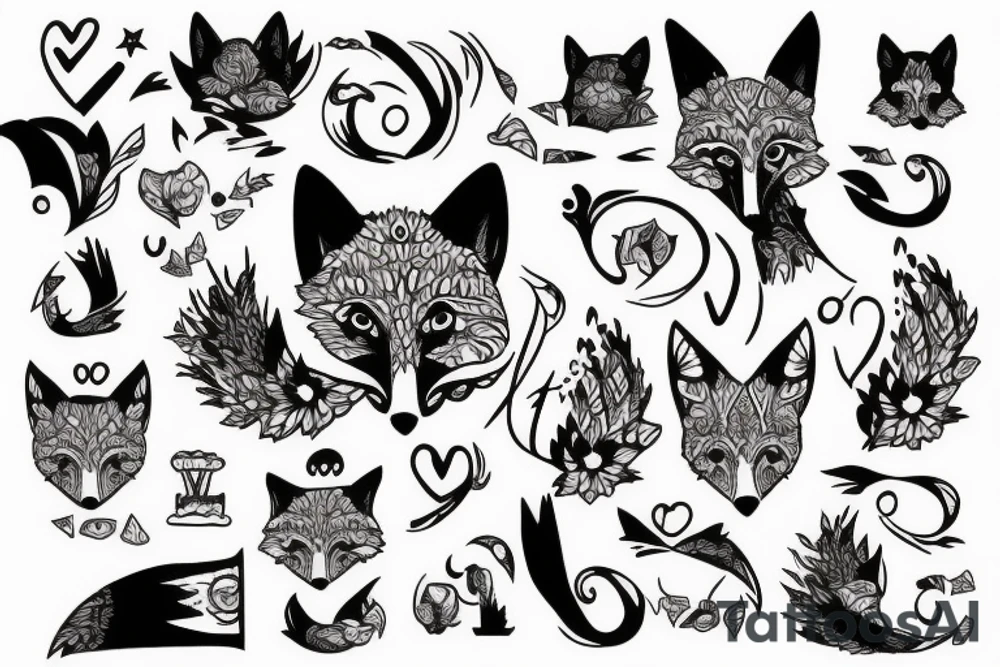 Fox love tattoo idea