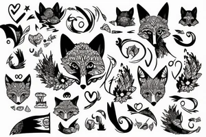 Fox love tattoo idea