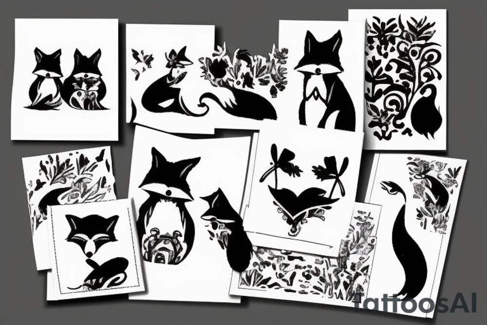 Fox love tattoo idea