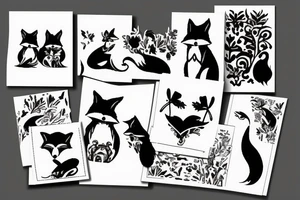 Fox love tattoo idea