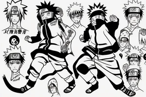 Naruto running to face tattoo idea