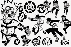 Naruto running to face tattoo idea