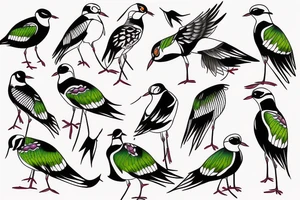 lapwing pewit angry tattoo idea