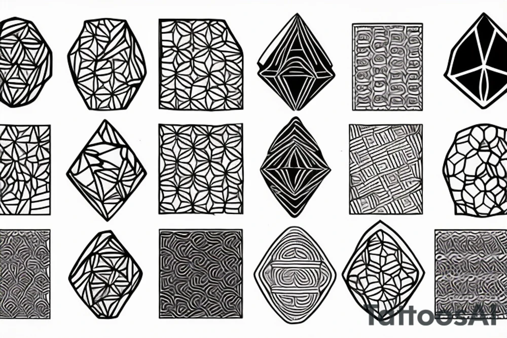 Some hexagones tattoo idea