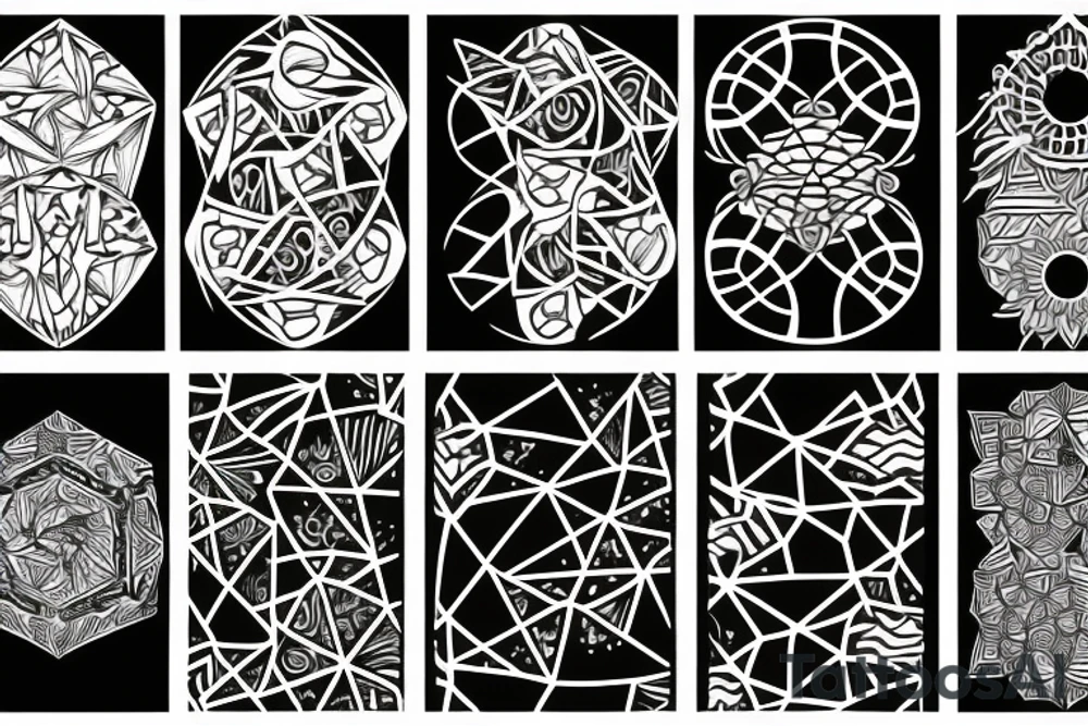 Some hexagones tattoo idea