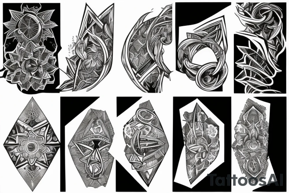 Some hexagones tattoo idea
