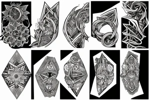 Some hexagones tattoo idea
