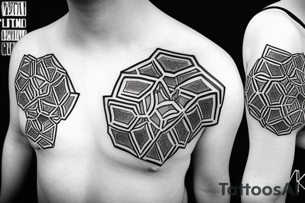 Some hexagones tattoo idea