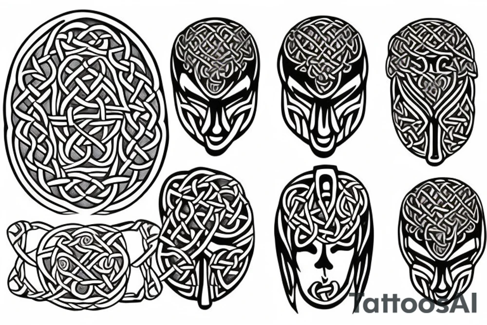Celtic helmet tattoo idea