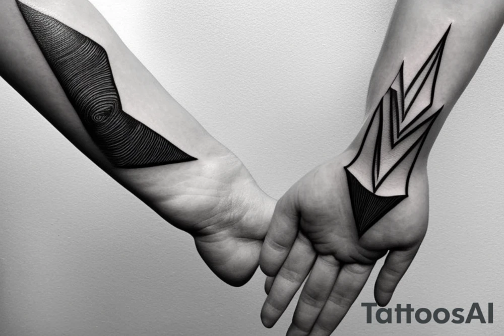 Minimalist tattoo in triangle shape for men hand tattoo idea Minimalist tattoo in triangle shape for men hand tattoo idea