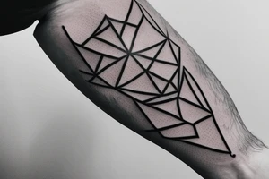 Minimalist tattoo in triangle shape for men hand tattoo idea