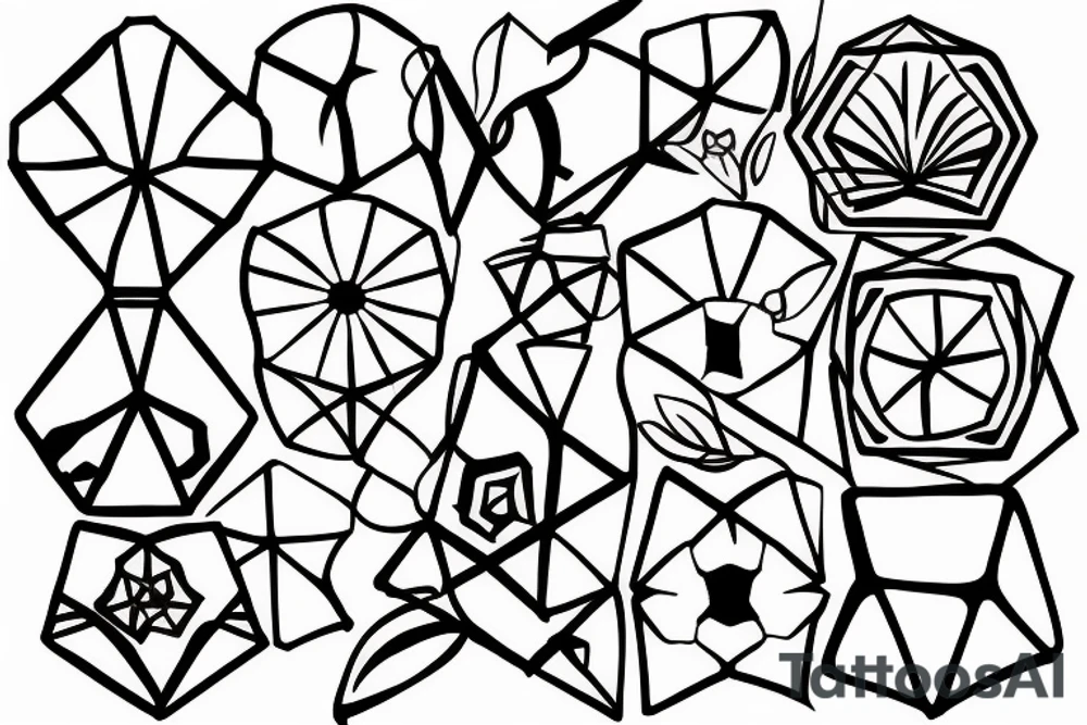 Some hexagones tattoo idea