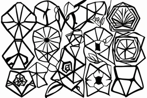Some hexagones tattoo idea