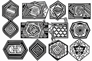 Some hexagones tattoo idea