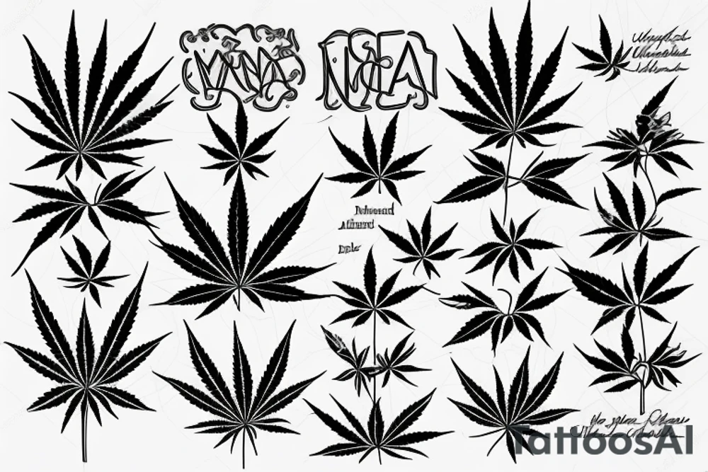 Marijuana tree tattoo idea