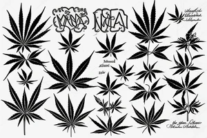 Marijuana tree tattoo idea