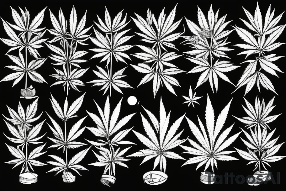 Marijuana tree tattoo idea