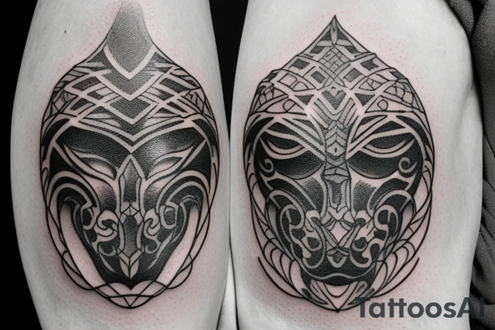 Warrior helmet tattoo idea