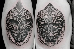 Warrior helmet tattoo idea