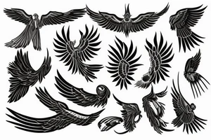 shoulder wings tattoo idea