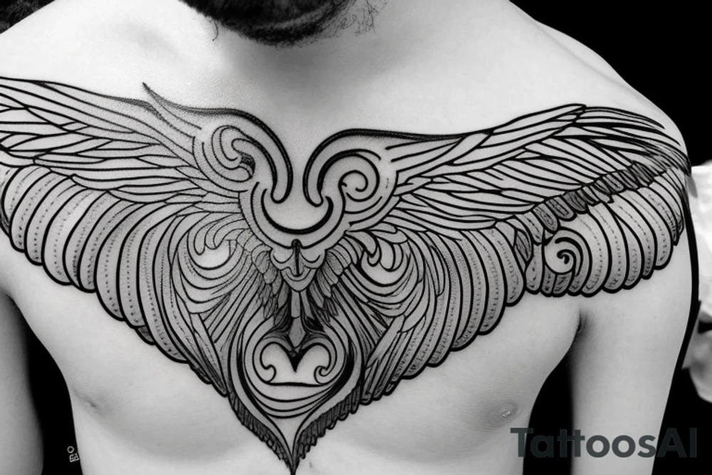 shoulder wings tattoo idea