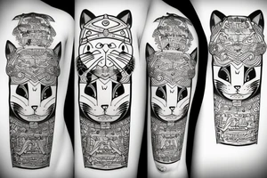 Cat samurai tattoo idea