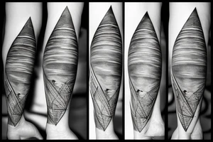 the sea in the triangle tattoo idea