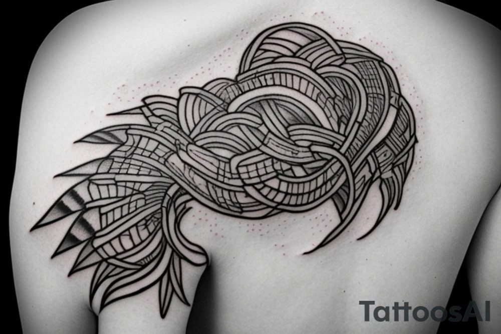 shoulder blade tattoo idea