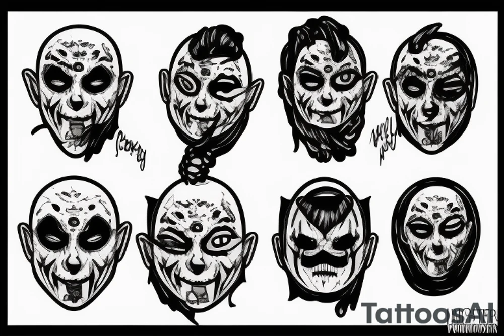 corey taylor iowa mask tattoo idea