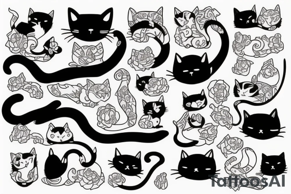Japanese cat tattoo idea
