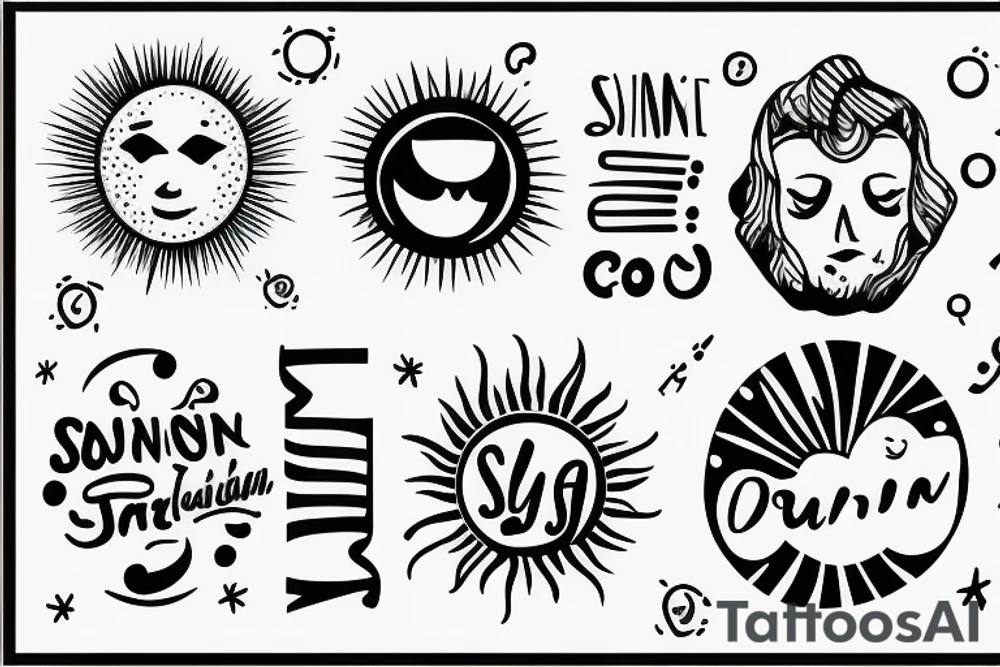 A minimal sun tattoo idea