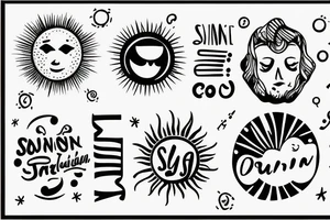 A minimal sun tattoo idea
