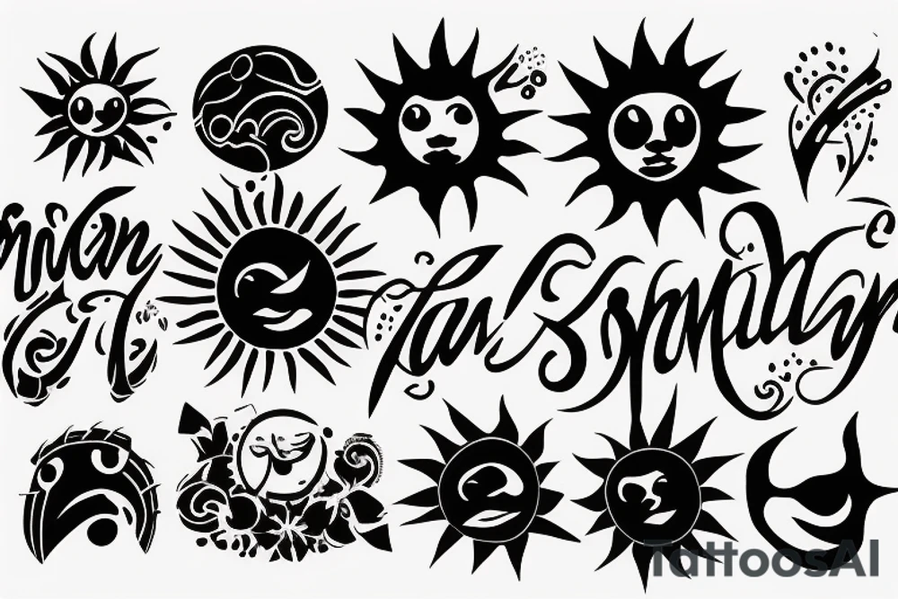 A minimal sun tattoo idea