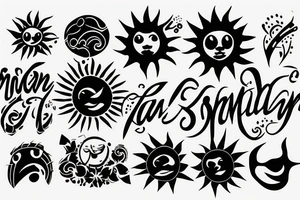 A minimal sun tattoo idea