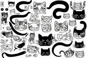 Japanese cat tattoo idea