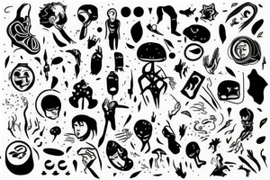 a human. it is between floor and sky. tattoo idea