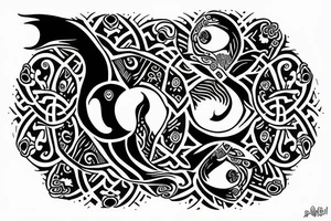 ying-yang with word power tattoo idea