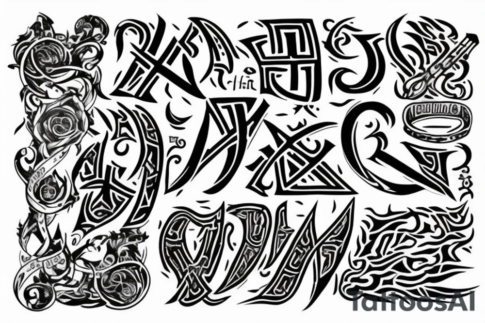 runic record of the word Artemy tattoo idea
