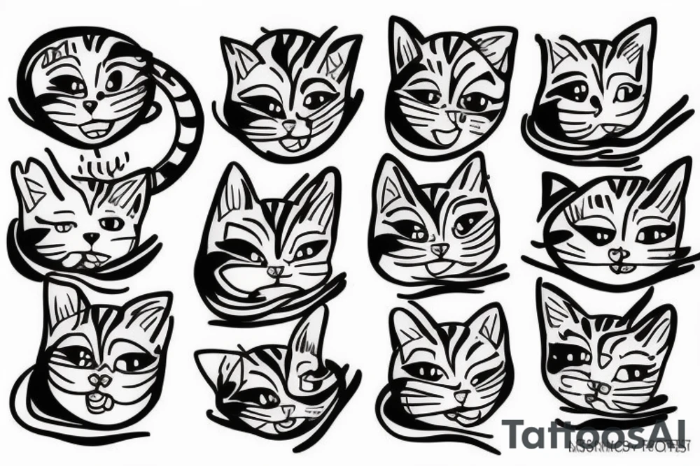 A cat In a basket tattoo idea