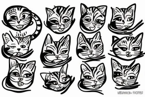 A cat In a basket tattoo idea