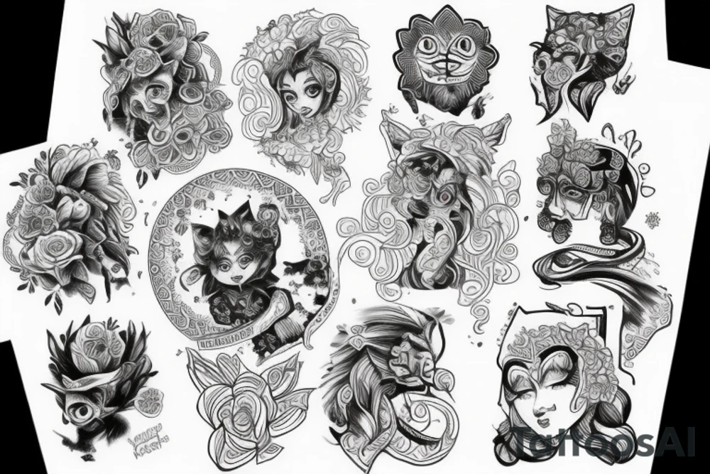 кошка укийоу, вокруг руки tattoo idea